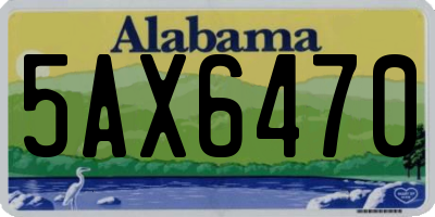 AL license plate 5AX6470