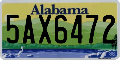 AL license plate 5AX6472