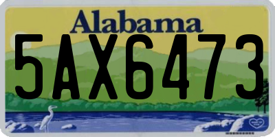 AL license plate 5AX6473