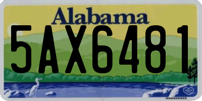 AL license plate 5AX6481