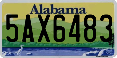 AL license plate 5AX6483