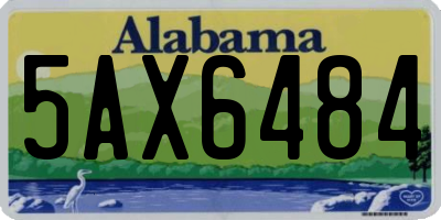 AL license plate 5AX6484