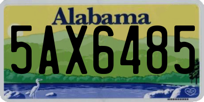 AL license plate 5AX6485