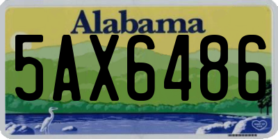 AL license plate 5AX6486