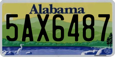 AL license plate 5AX6487