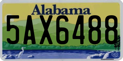 AL license plate 5AX6488