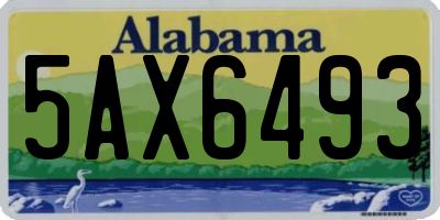 AL license plate 5AX6493