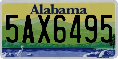 AL license plate 5AX6495