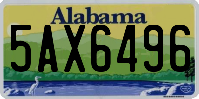 AL license plate 5AX6496