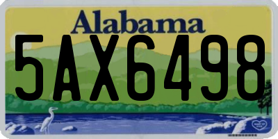 AL license plate 5AX6498