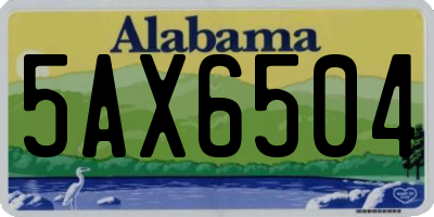 AL license plate 5AX6504