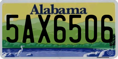 AL license plate 5AX6506