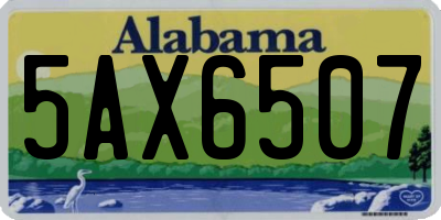 AL license plate 5AX6507