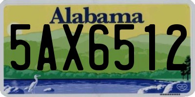 AL license plate 5AX6512