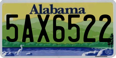 AL license plate 5AX6522