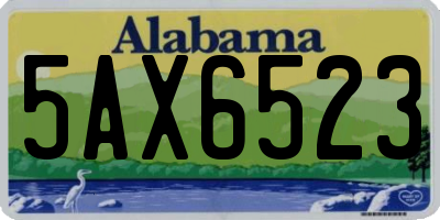 AL license plate 5AX6523