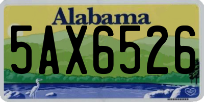 AL license plate 5AX6526