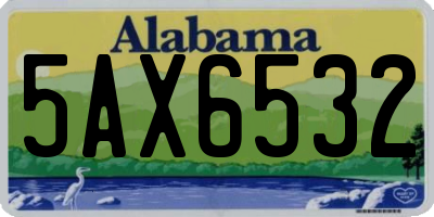 AL license plate 5AX6532
