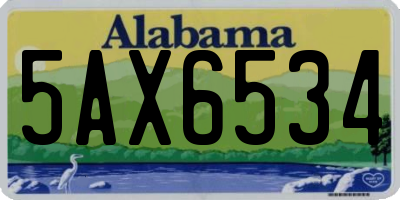 AL license plate 5AX6534