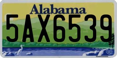 AL license plate 5AX6539