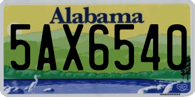 AL license plate 5AX6540