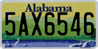 AL license plate 5AX6546