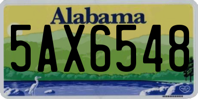 AL license plate 5AX6548