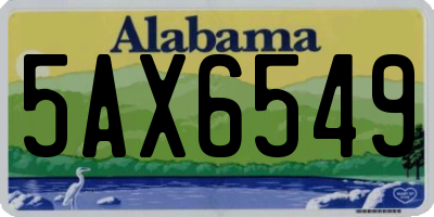 AL license plate 5AX6549