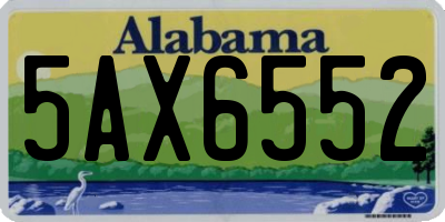 AL license plate 5AX6552