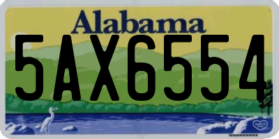 AL license plate 5AX6554