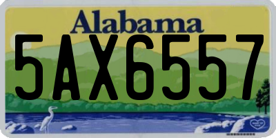 AL license plate 5AX6557
