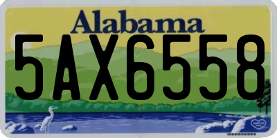 AL license plate 5AX6558