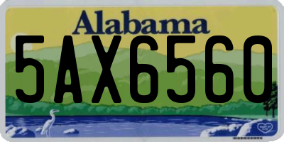 AL license plate 5AX6560