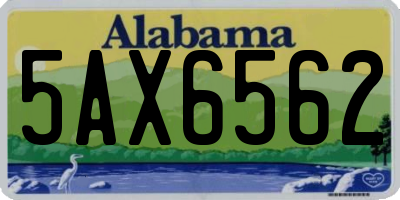 AL license plate 5AX6562