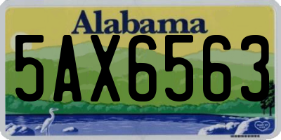 AL license plate 5AX6563