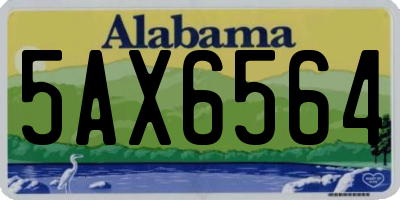 AL license plate 5AX6564