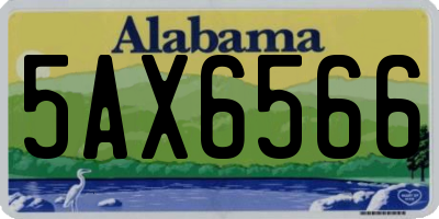AL license plate 5AX6566