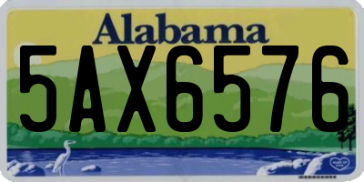AL license plate 5AX6576