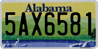 AL license plate 5AX6581
