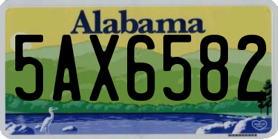 AL license plate 5AX6582