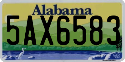 AL license plate 5AX6583