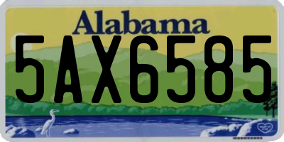 AL license plate 5AX6585