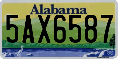 AL license plate 5AX6587