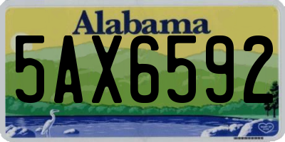 AL license plate 5AX6592