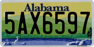 AL license plate 5AX6597