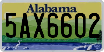 AL license plate 5AX6602
