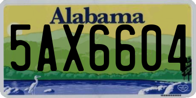 AL license plate 5AX6604