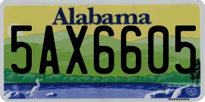 AL license plate 5AX6605