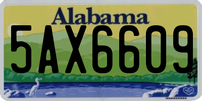 AL license plate 5AX6609