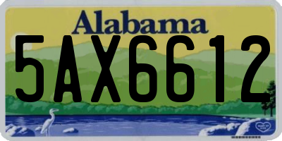 AL license plate 5AX6612